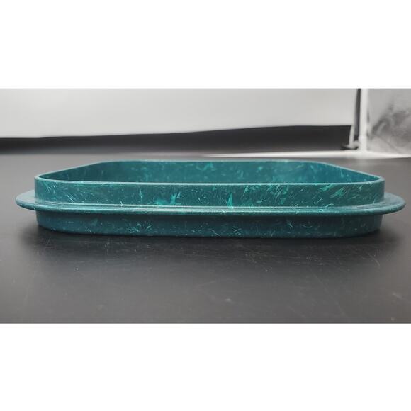 Vintage Tupperware Meal Mate rectangle replacement lid Teal Server Tray # 1703 - Picture 3 of 4